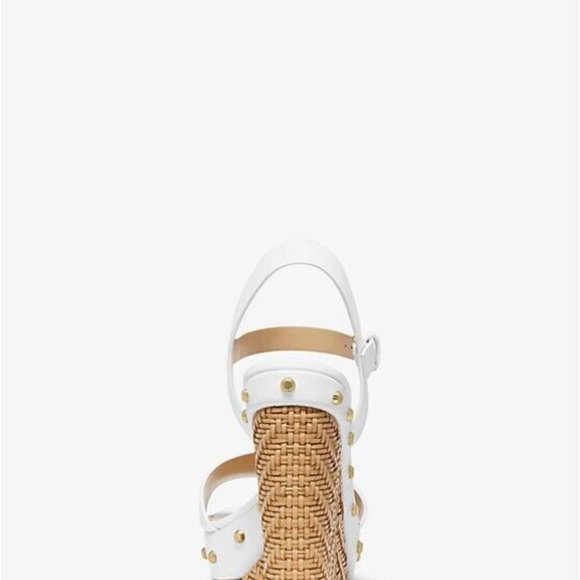 Ellen Leather Wedge. Size 5.5. Optic White Color - Picture 3 of 3